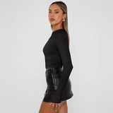 Jihyo - Relaxed Fit Long Sleeve Round Neck Tee