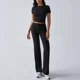 MARGARITAT - Casual Short Sleeve Crop Top