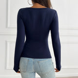 Palya - Cozy V-Neck Long Sleeve Tee