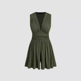 PARIS™ - Stylish Sleeveless V-Neck Romper