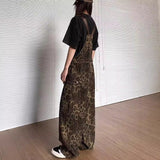 LUNTIAN™ Vintage Leopard Print Wide-Leg Jumpsuit