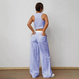 DULCE™ – Stylish Sleeveless Two-Piece Striped Loungewear Set
