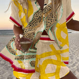Analia - Linen Shirt & Shorts Ensemble