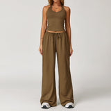 DINGDINGT - Cropped Tank Top with Wide Design