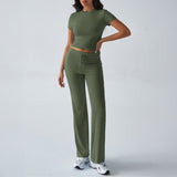MARGARITAT - Casual Short Sleeve Crop Top