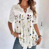 Annelise - Relaxed Lace-Patterned Blouse