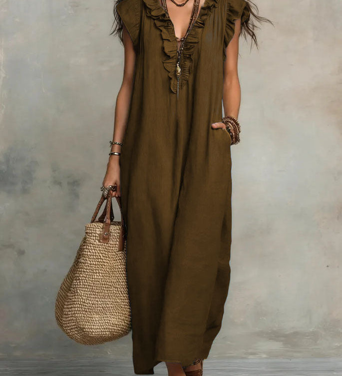 Camellia - Elegant Ruffled Maxi Dress
