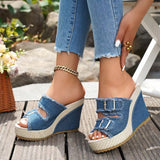 Amity - Frayed Edge Wedge Sandals