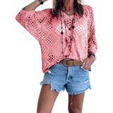 COVE™ – Lightweight Crochet Batwing Blouse