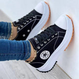 Imani – Structured Sole Platform Canvas Sneakers