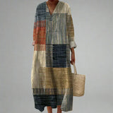Abstract Iris Print Dress