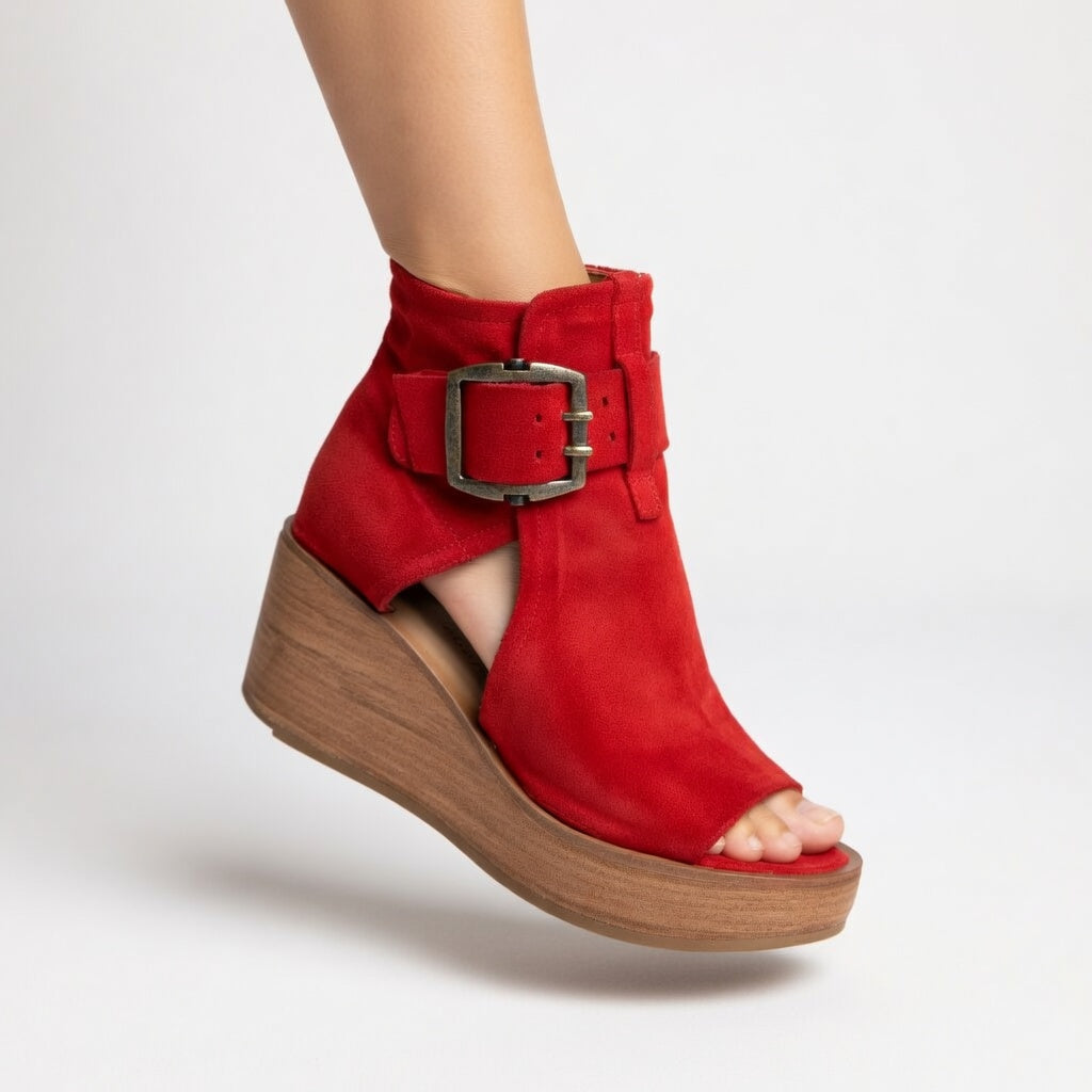 Oriana – Ankle Boots with Open Wedge Design