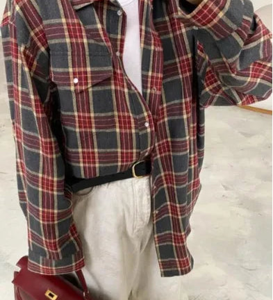 Norah - Simple Casual Flannel Shirt