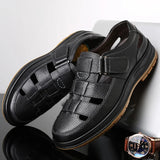 Callum - Closed-Toe Leather Sandals