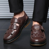 Callum - Closed-Toe Leather Sandals
