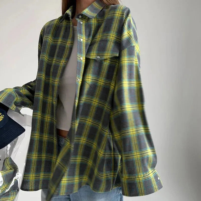 Norah - Simple Casual Flannel Shirt