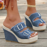 Amity - Frayed Edge Wedge Sandals