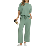 TATUM™ – Cozy Wide Leg Lounge Set with Relaxed Fit