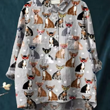 Chihuahua Print Blouse - Matilda Collection