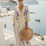 Aurelia - Floral Stripe Maxi Dress