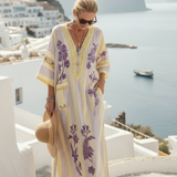 Aurelia - Floral Stripe Maxi Dress