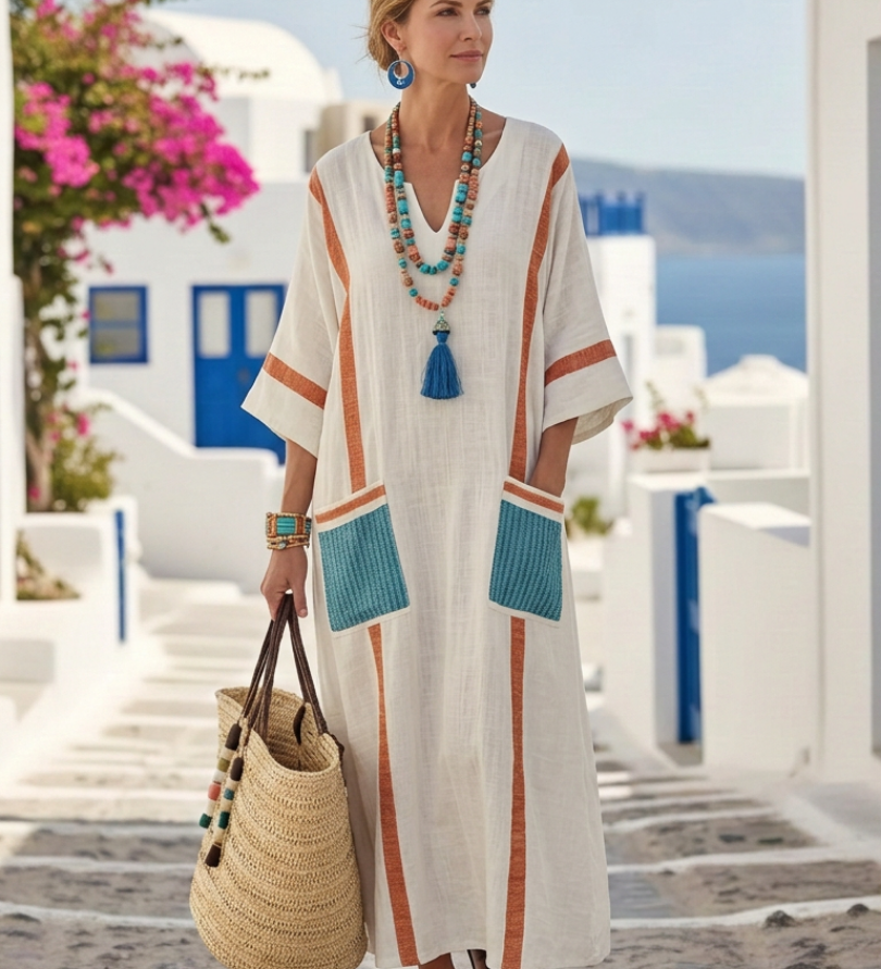 Noemi - V-Neck Pocket Maxi Dress