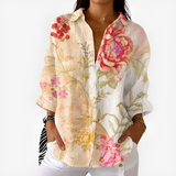 Elizabeth - Retro Floral Botanical Blouse