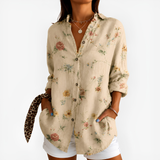 Nora - Retro Floral Meadow Blouse