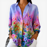Evelyn - Floral Blouse in Blooming Meadow Design