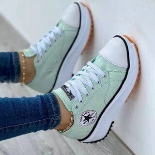 Imani – Structured Sole Platform Canvas Sneakers