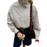 DARCY™ Polka Dot Long Sleeve Coat