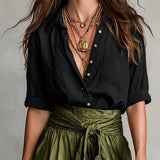 Camilla - Midi Skirt Set with Shirt and Belt