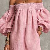 Rosaline | Mini Dress with Off-Shoulder Puff Sleeves