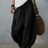 Tina - White Off-the-Shoulder Top with Relaxed Lantern Pants Set