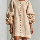 Margot - Mini Dress with Floral Accents