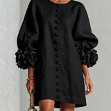 Rosamund | Mini Dress with Floral Cuffs