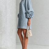 Cleo | Mini Dress with Floral Trim