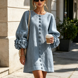 Cleo | Mini Dress with Floral Trim