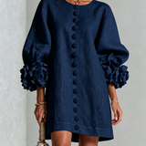 Aurora | Mini Dress with Floral Cuffs