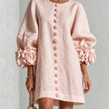 Margot - Mini Dress with Floral Accents