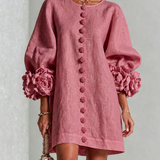 Aurora | Mini Dress with Floral Cuffs