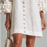 Margot - Mini Dress with Floral Accents