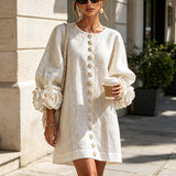 Margot - Mini Dress with Floral Accents