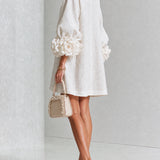 Aurora | Mini Dress with Floral Cuffs