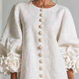 Aurora | Mini Dress with Floral Cuffs