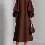 Beverly | Midi Dress with Rosette Cuffs