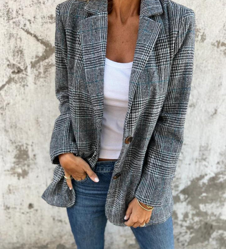 LUCINDA™ - Timeless Plaid Blazer