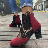 JOLIE™ - Elegant Lace-Up Heeled Boots
