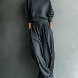 Vanessa - Knit Top with Wide-Leg Pants Ensemble