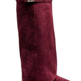 RAVEN™ - Burgundy Suede Ankle Boots